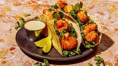 COCONUT SHRIMP TACOS